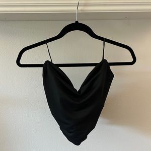 V-wired cropped corset top